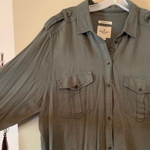 Olive Long Sleeve Button Down